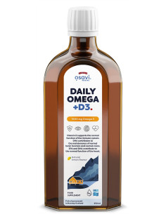 Daily Omega + D3, 1600mg Omega 3 (Natural Lemon) - 250...