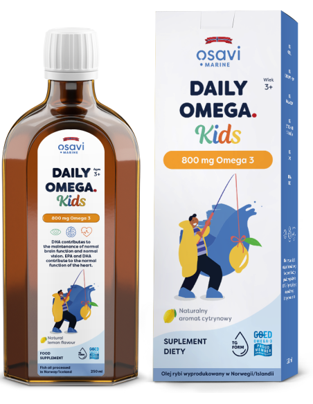 Daily Omega Kids (Marine), 800mg Omega 3 (Cytryna) - 250 ml. | Osavi
