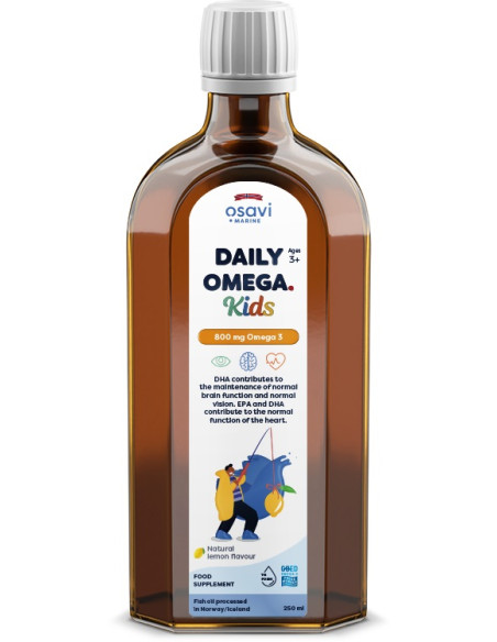 Daily Omega Kids, 800mg Omega 3 (Natural Lemon) - 250 ml. | Osavi
