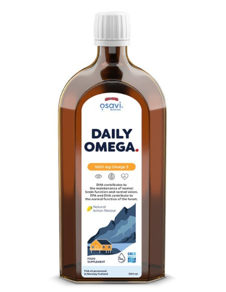 Daily Omega, 1600mg Omega 3 (Natural Lemon) - 500 ml. | Osavi