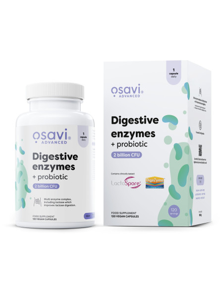 Digestive enzymes + probiotic - 120 vegan caps | Osavi