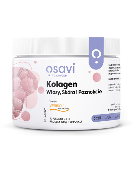 Kolagen (Włosy Skóra i Paznokcie), Naturalny - 150g | Osavi