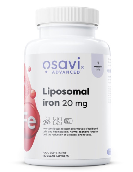Liposomal Iron, 20mg - 120 vegan caps | Osavi