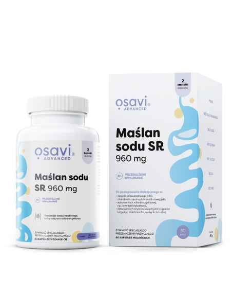 Maślan sodu SR, 960mg - 60 vegan capsules | Osavi