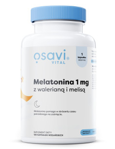 Melatonina z Walerianą i Melisą, 1mg - 120 vegan caps |...