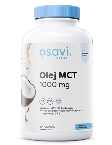 Olej MCT, 1000mg - 180 softgels | Osavi