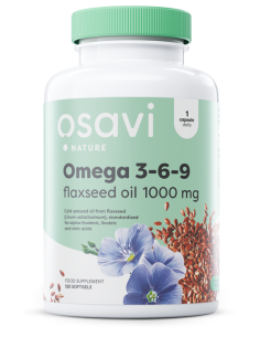 Omega 3-6-9 Flaxseed Oil, 1000mg - 120 softgels | Osavi