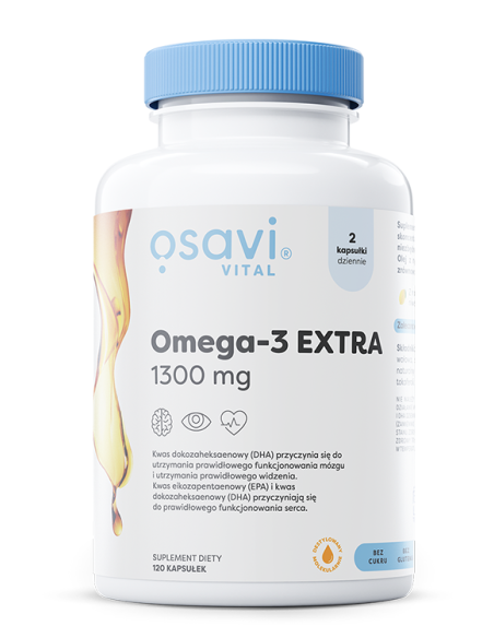 Omega-3 Extra Molecularly Distilled (Vital), 1300mg (Cytryna) - 120 softgels | Osavi