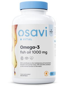 Omega-3 Fish Oil Molecularly Distilled, 1000mg (Lemon) -...