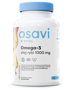 Omega-3 Olej Rybi Molecularly Distilled, 1000mg (Cytryna)...