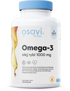 Omega-3 Olej Rybi Molecularly Distilled, 1000mg - 120...