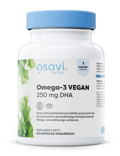 Omega-3 Vegan (Vital), 250mg DHA - 60 vegan softgels | Osavi