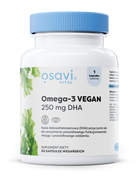 Omega-3 Vegan (Vital), 250mg DHA - 60 vegan softgels | Osavi