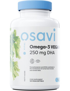 Omega-3 Vegan, 250mg DHA - 120 vegan softgels | Osavi