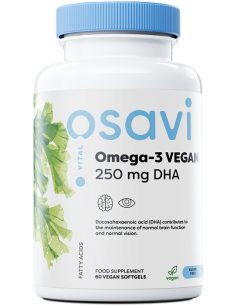 Omega-3 Vegan, 250mg DHA - 60 vegan softgels | Osavi