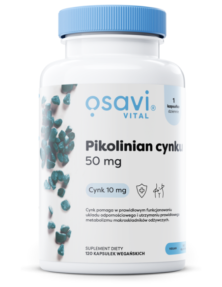 Pikolinian Cynku, 50mg - 120 vegan caps | Osavi