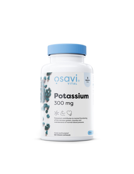 Potassium, 300mg - 180 vegan caps | Osavi