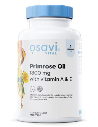 Primrose Oil with Vitamin A & E, 1800mg - 90...