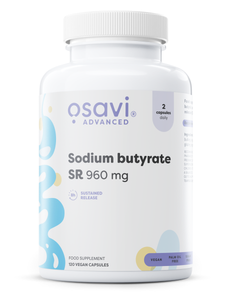 Sodium butyrate SR, 960mg - 120 vegan capsules | Osavi