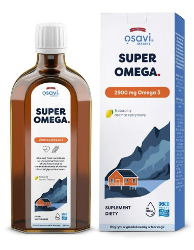 Super Omega, 2900mg Omega 3 (Lemon) - 250 ml. |...