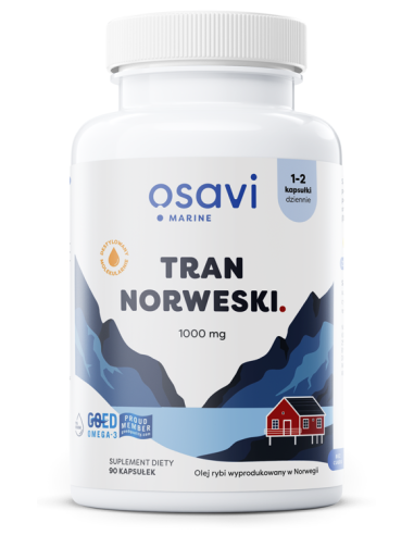Tran Norweski Kapsułki, 1000mg (Cytryna) - 90...