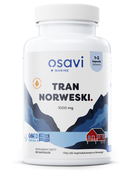 Tran Norweski Kapsułki, 1000mg (Cytryna) - 90 softgels | Osavi