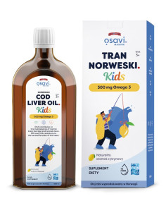 Tran Norweski Kids, 500mg Omega 3 (Cytryna) - 500 ml. |...