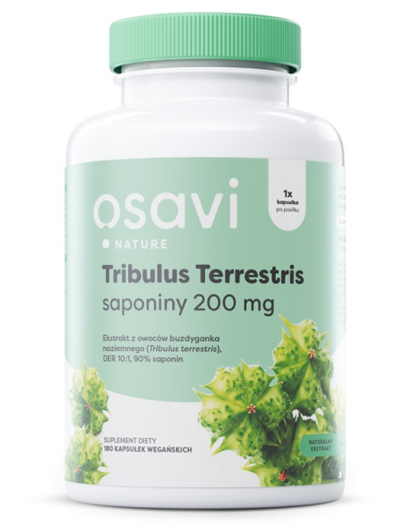 Tribulus Terrestris (Nature), Saponiny 200mg - 180 vegan caps | Osavi