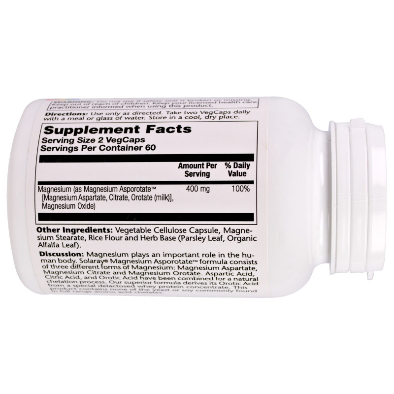 Magnesium Asporotate - 120 Veggie Caps - Solaray