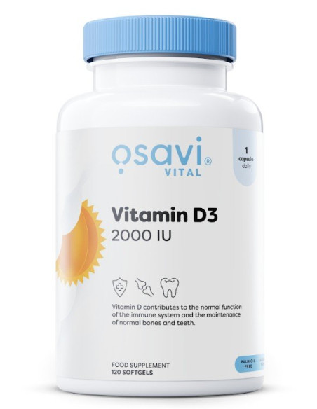 Vitamin D3, 2000IU - 120 softgels | Osavi