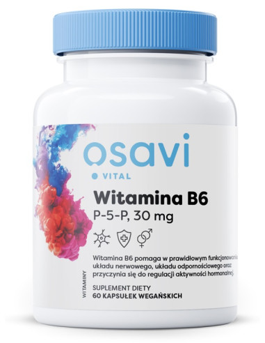 Witamina B6 - P-5-P, 30mg - 60 vegan caps | Osavi