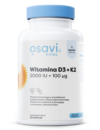 Witamina D3 + K2, 2000IU + 100mcg - 120...