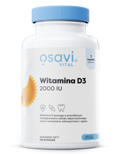 Witamina D3, 2000IU - 120 softgels | Osavi