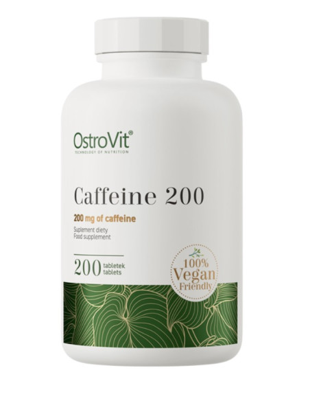 Caffeine 200, 200mg - 200 tablets | OstroVit