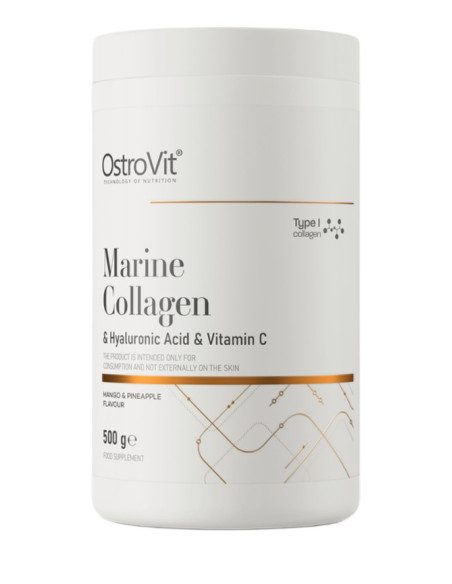 Marine Collagen & Hyaluronic Acid & Vitamin C, Mango & Pineapple - 500g | OstroVit