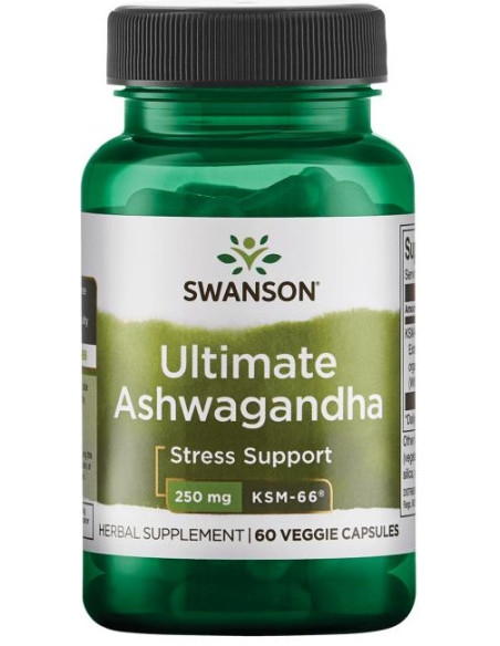 Ashwagandha Ultimate KSM-66, 250mg - 60 vcaps | Swanson