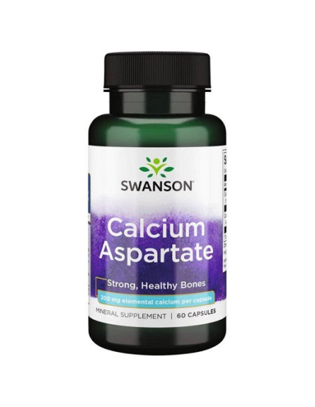 Calcium Aspartate, 200mg Elemental Calcium - 60 caps | Swanson