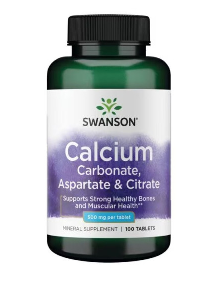 Calcium Carbonate, Aspartate & Citrate, 500mg - 100 tablets | Swanson