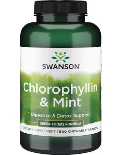 Chlorophyllin & Mint - 500 chewable tablets | Swanson