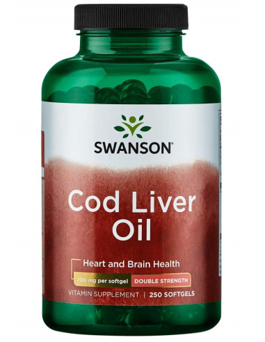 Cod Liver Oil, 700mg Double-Strength - 250...