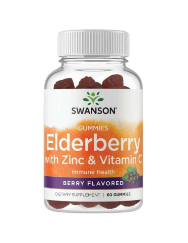 Elderberry Gummies with Zinc & Vitamin C, Berry...