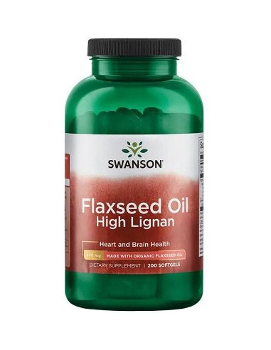 Flaxseed Oil High Lignan - 200 softgels | Swanson