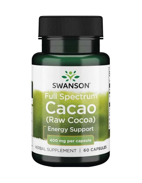 Full Spectrum Cacao (Raw Cocoa), 400mg - 60 caps | Swanson