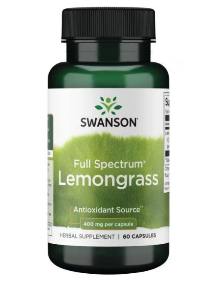 Full Spectrum Lemongrass, 400mg (EAN 087614119311) - 60 caps | Swanson