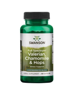 Full Spectrum Valerian, Chamomile & Hops - 60 caps | Swanson