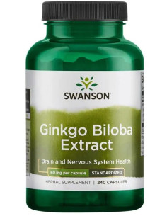 Ginkgo Biloba Extract 24%, 60mg - 240 caps | Swanson