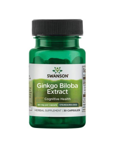 Ginkgo Biloba Extract, 60mg - 30 caps | Swanson