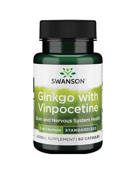 Ginkgo with Vinpocetine Standardized - 60 caps | Swanson