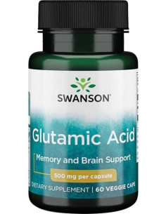 Glutamic Acid, 500mg - 60 vcaps | Swanson