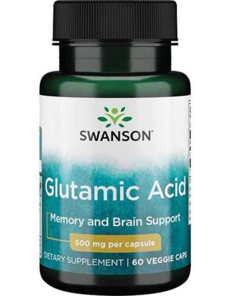 Glutamic Acid, 500mg - 60 vcaps | Swanson